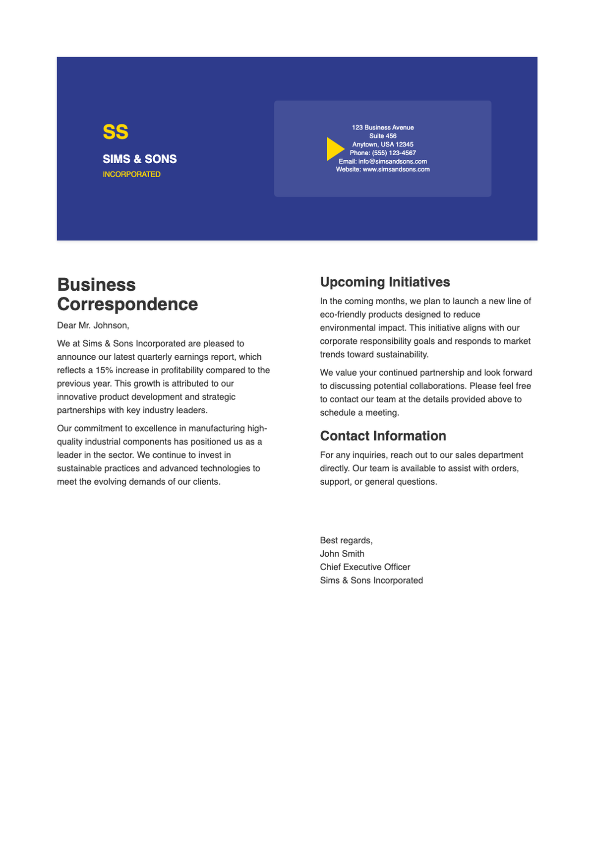 Professional letterhead format template with balanced layout and logo space_variant_2